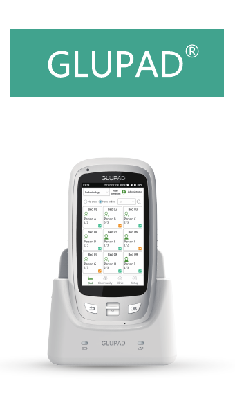 Complete Glupad smart hospital blood glucose and ketone meter